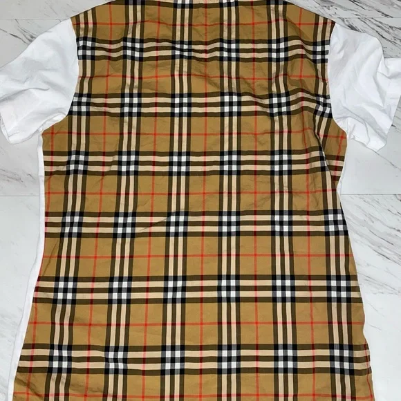💕Burberry Graffiti oversize Shirt vintage Check print on the Back 💕